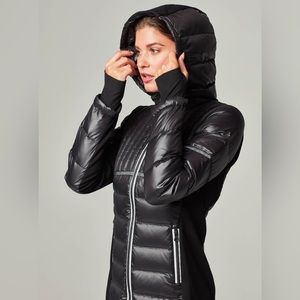 Blanc Noir REFLECTIVE INSET FEATHERWEIGHT PARKA XS new without tags!